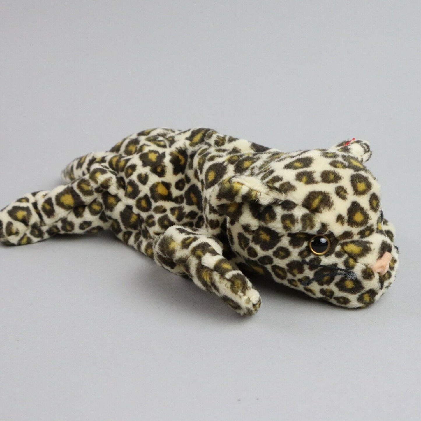 Vintage TY Beanie Baby Original 1996, Freckles Leopard, Plush Stuffed Animal 8"