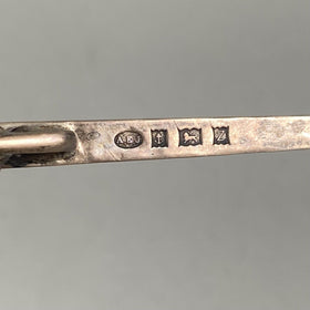 Liturgical Silver Spoon with Christian Inscription,  silver marks /stamp