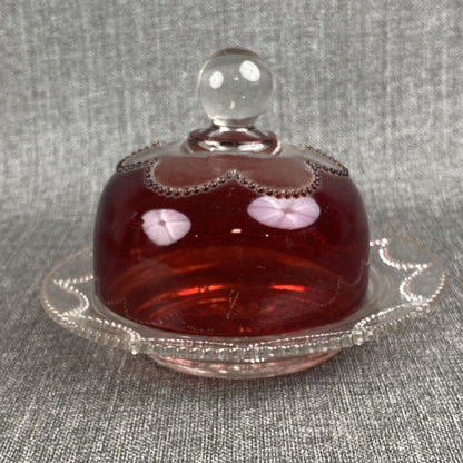 EAPG Heisey Glass Butter Dish with Lid (READ)