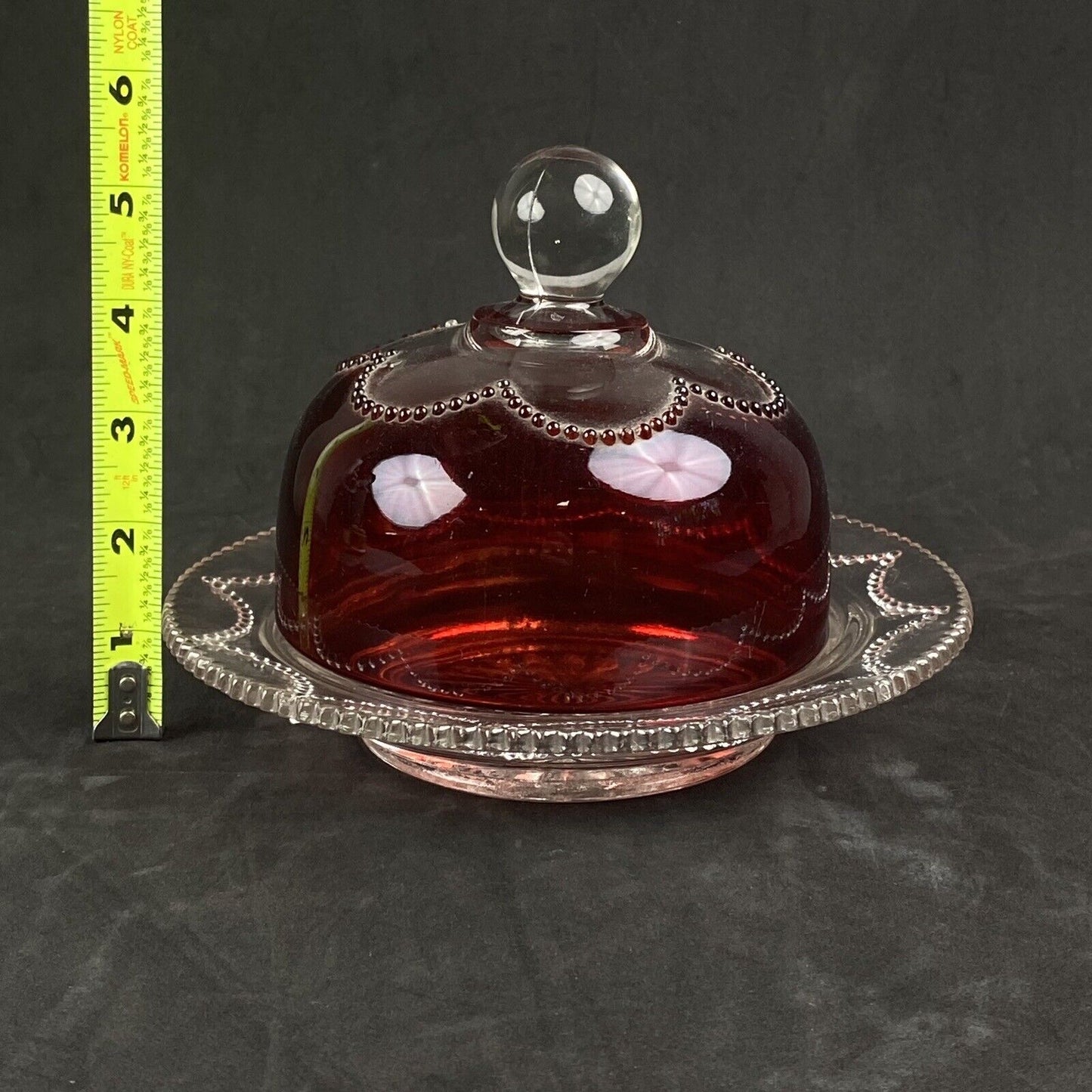 EAPG Heisey Glass Butter Dish with Lid (READ)