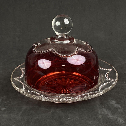 EAPG Heisey Glass Butter Dish with Lid (READ)