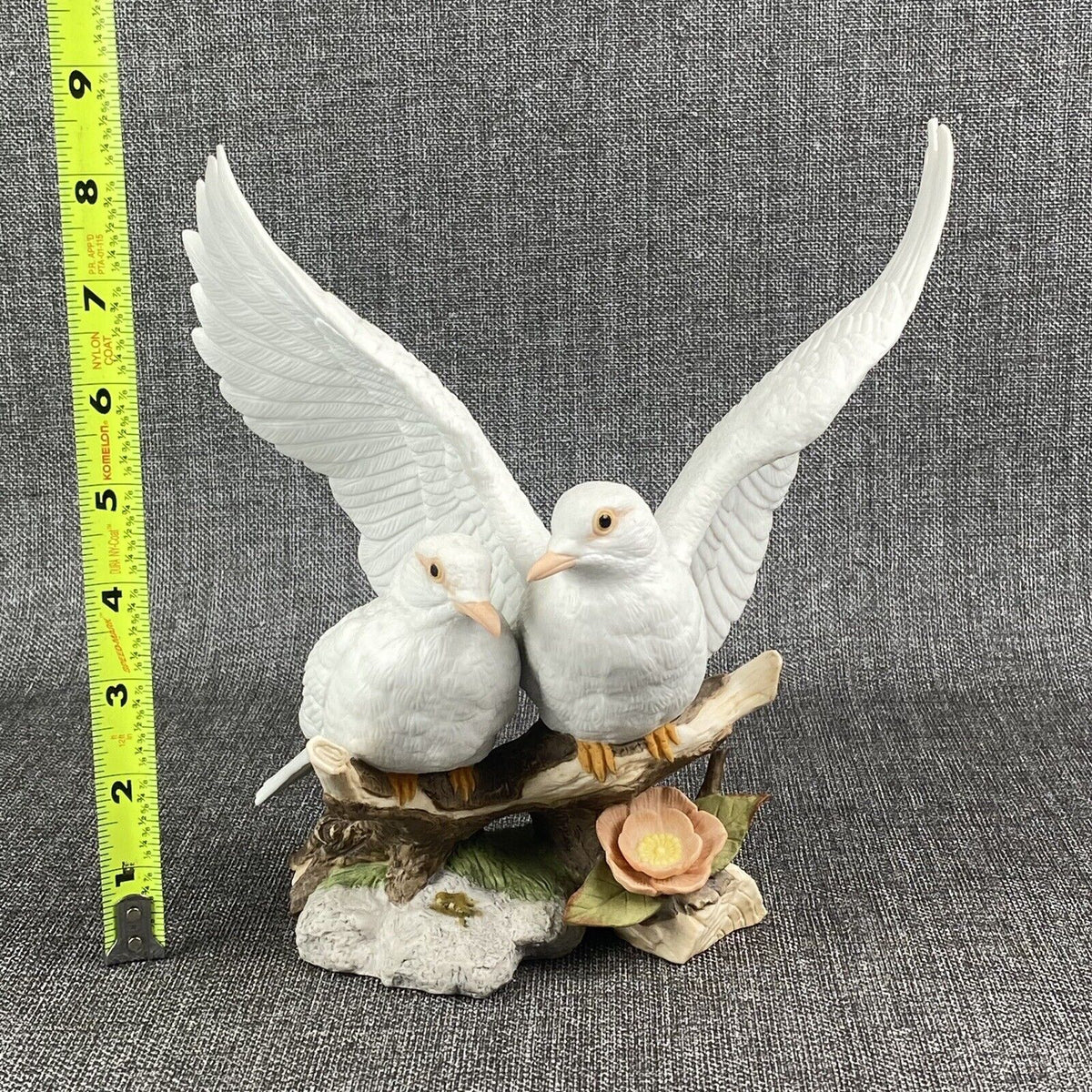 Vintage Lefton Double Doves , Nest Egg Collection , Hand Painted , 1989