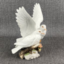 Vintage Lefton Double Doves , Nest Egg Collection , Hand Painted , 1989