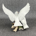 Vintage Lefton Double Doves , Nest Egg Collection , Hand Painted , 1989