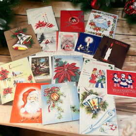 Vintage Lot 14 1940s Christmas Holiday Cards (Ephemera)