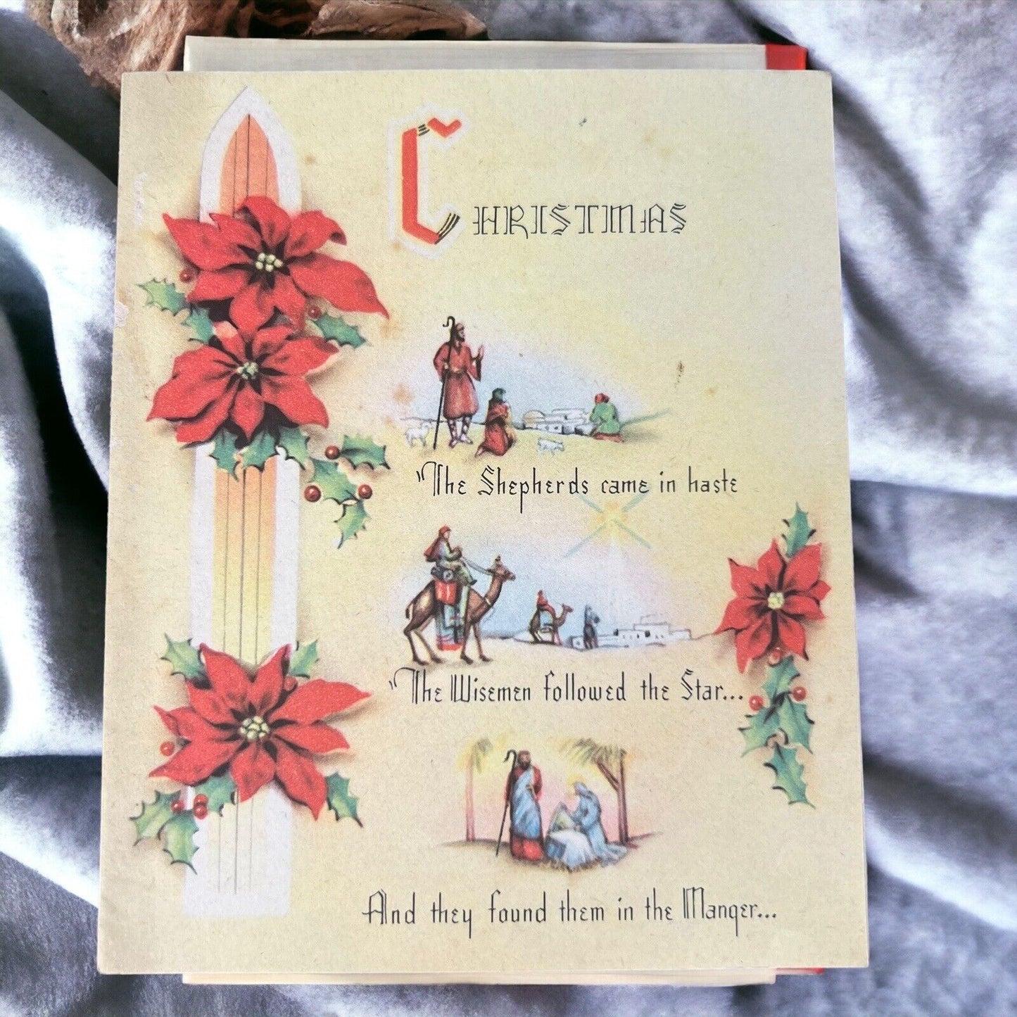 Vintage Lot 14 1940s Christmas Holiday Cards (Ephemera)