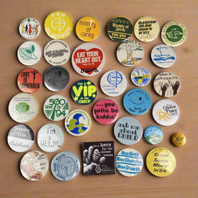 Vintage Lot Of 32  Pins Pinbacks Religion , Methodist Church  etc...