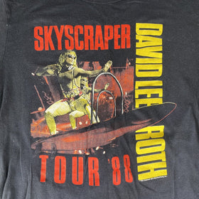 Vintage 1988 David Lee Roth Skyscraper Tour Spring Ford Black T-Shirt XL