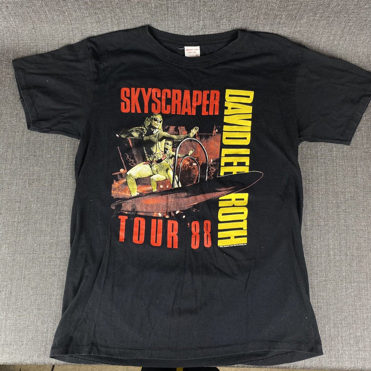 Vintage 1988 David Lee Roth Skyscraper Tour Spring Ford Black T-Shirt XL