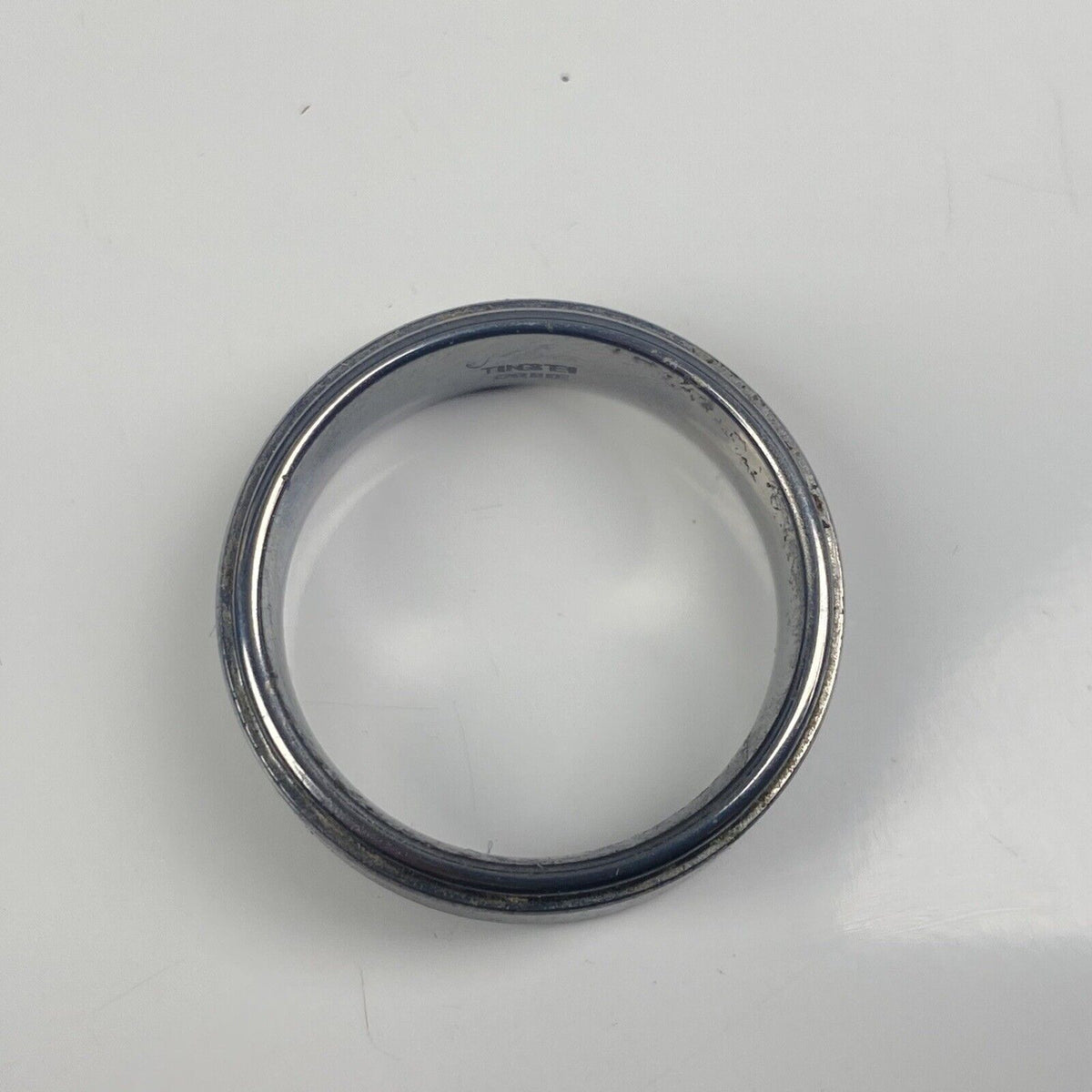 Tungsten Carbide Silver Men's Band Size 12