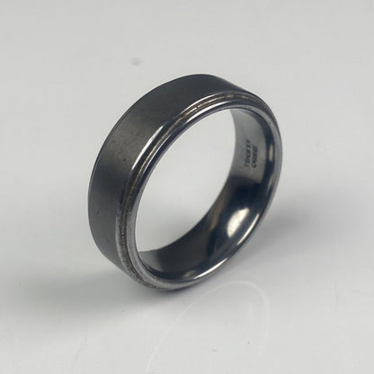 Tungsten Carbide Silver Men's Band Size 12