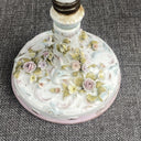 Delicate Antique Lamp with Floral Added 21" Tall