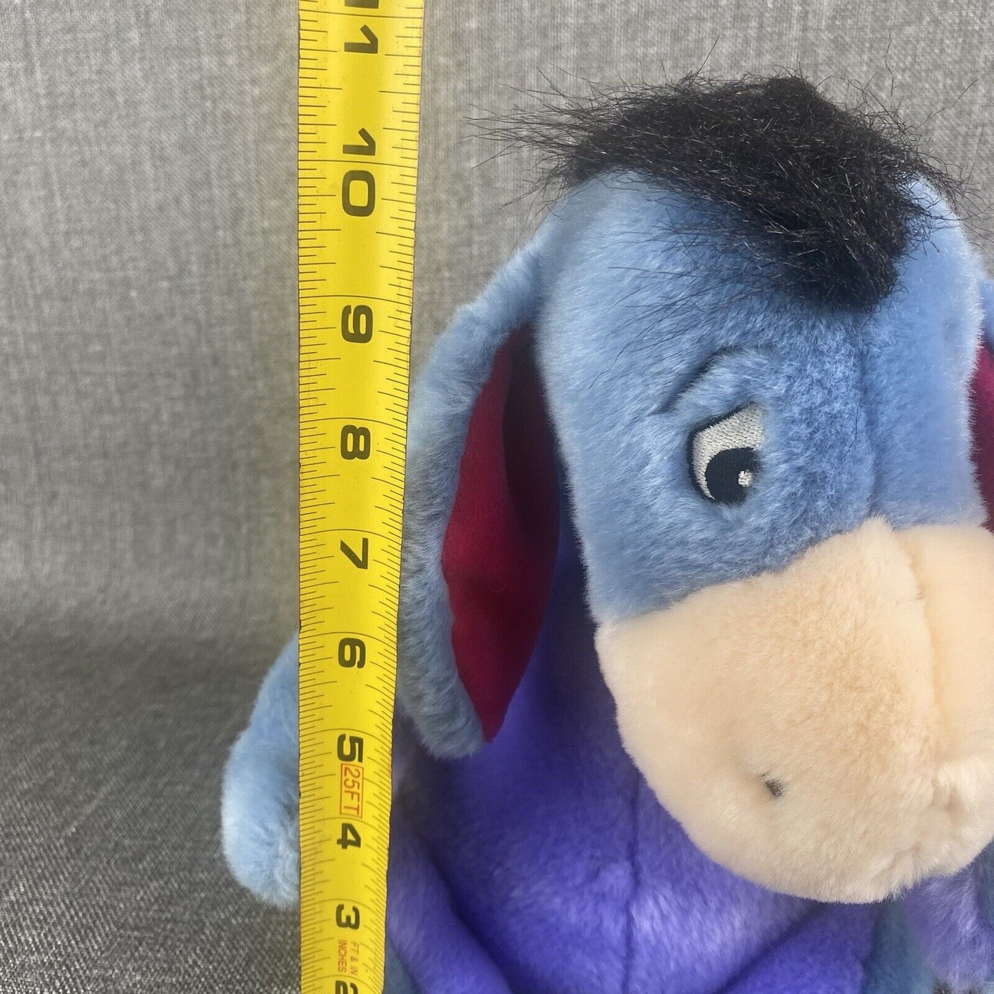 Disney Store Eeyore Plush with Removable Tail 10" Tall