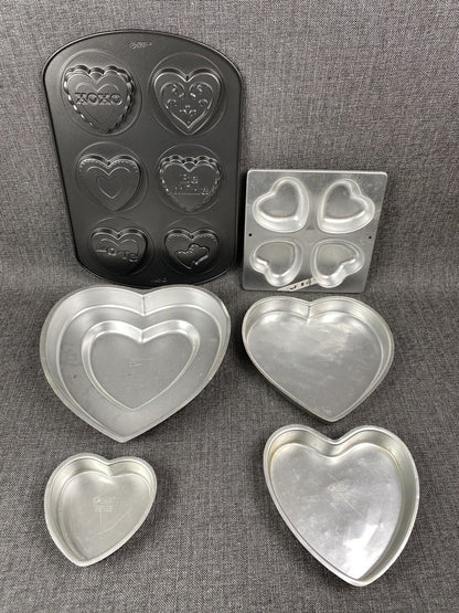 Vintage Wilton Cake Pans variety of Heart Shapes