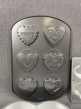 Vintage Wilton Cake Pans variety of Heart Shapes