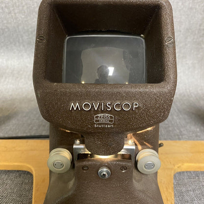 Zeiss Ikon Moviscop 8mm Movie Film Editor  with Wood Base