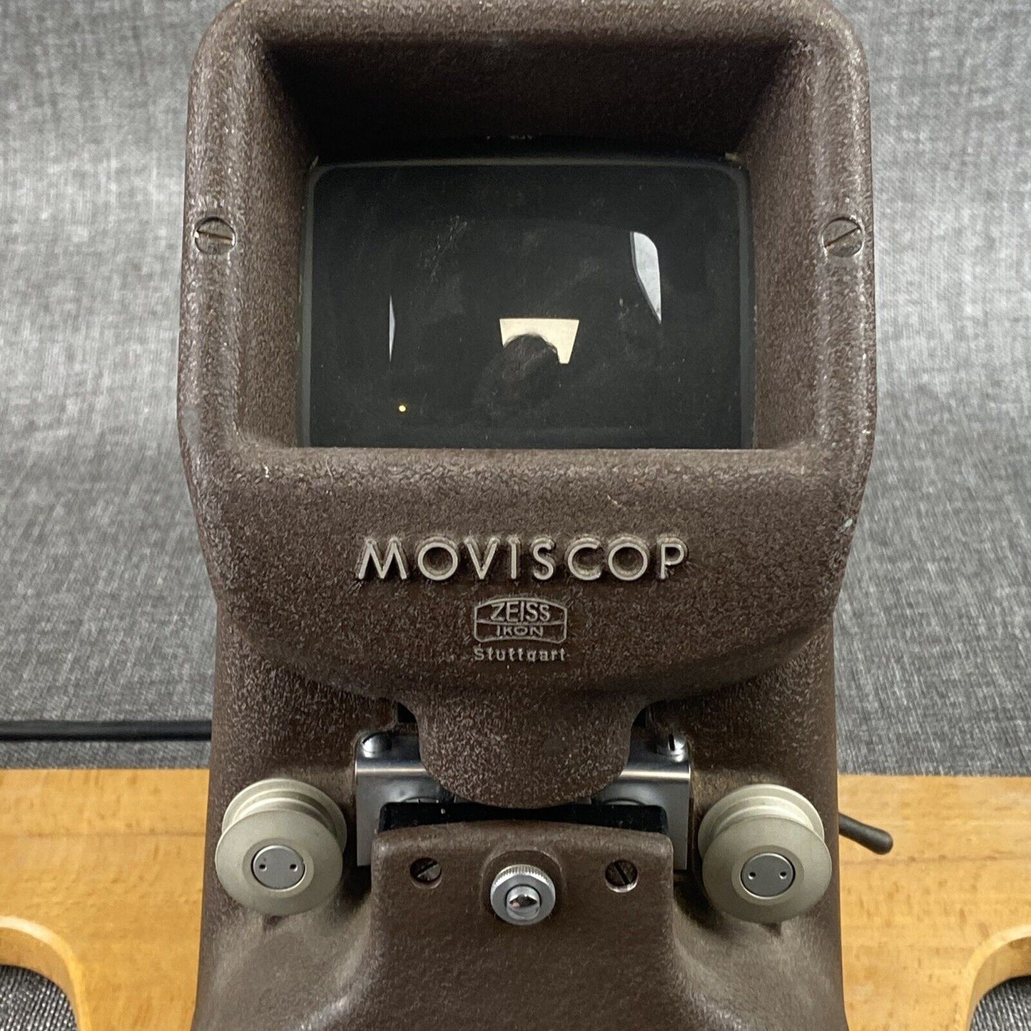 Zeiss Ikon Moviscop 8mm Movie Film Editor  with Wood Base