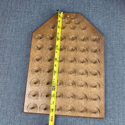 Vintage Wooden Thread Wall Hanging Spool Rack - Holds 51 spools