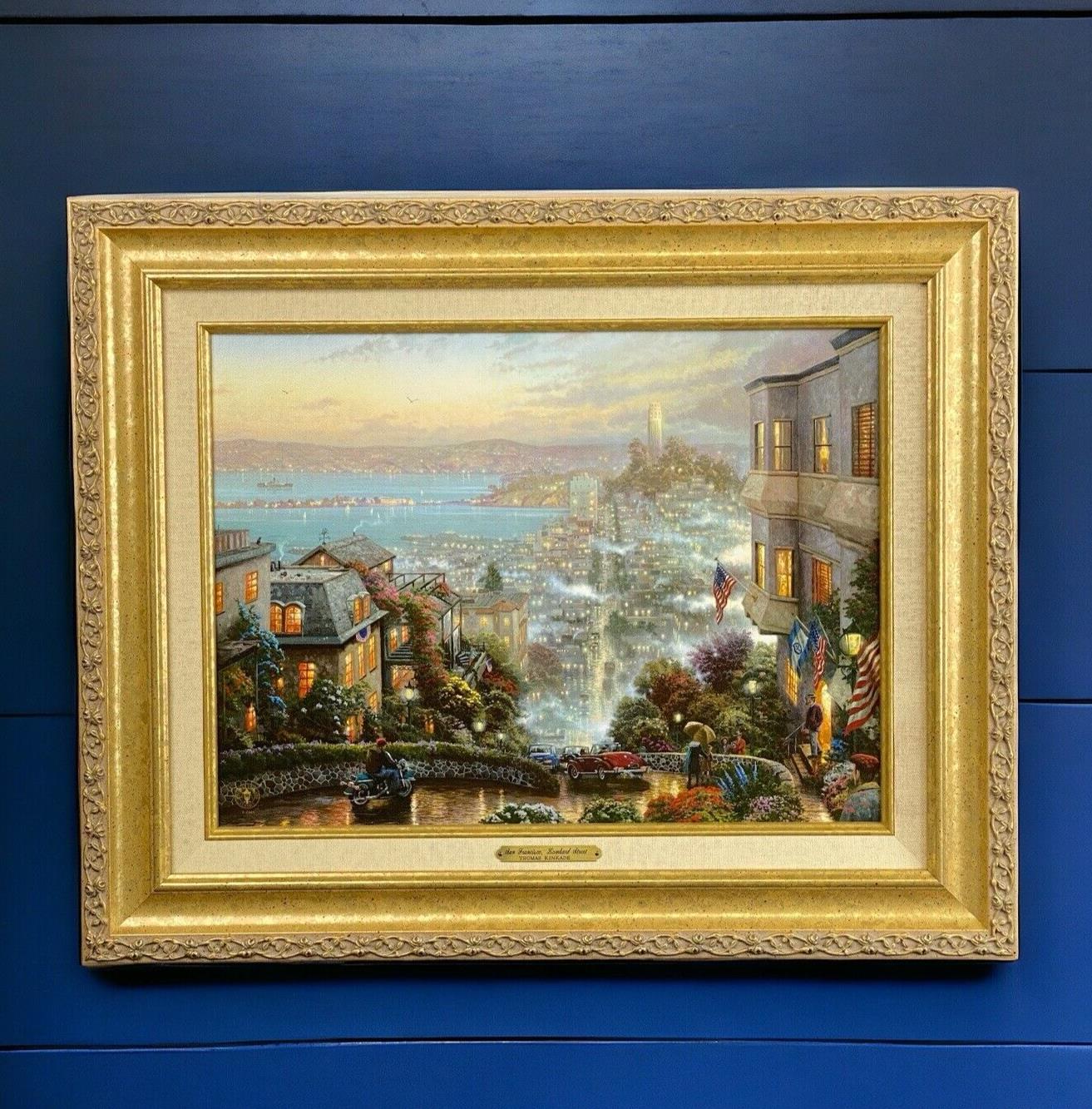 Thomas Kinkade San Francisco, Lombard Street Classic Collection  with CoA 21x17