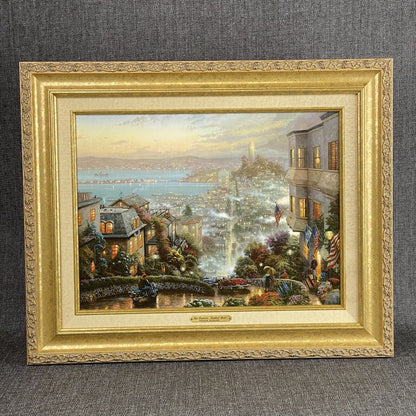 Thomas Kinkade San Francisco, Lombard Street Classic Collection  with CoA 21x17