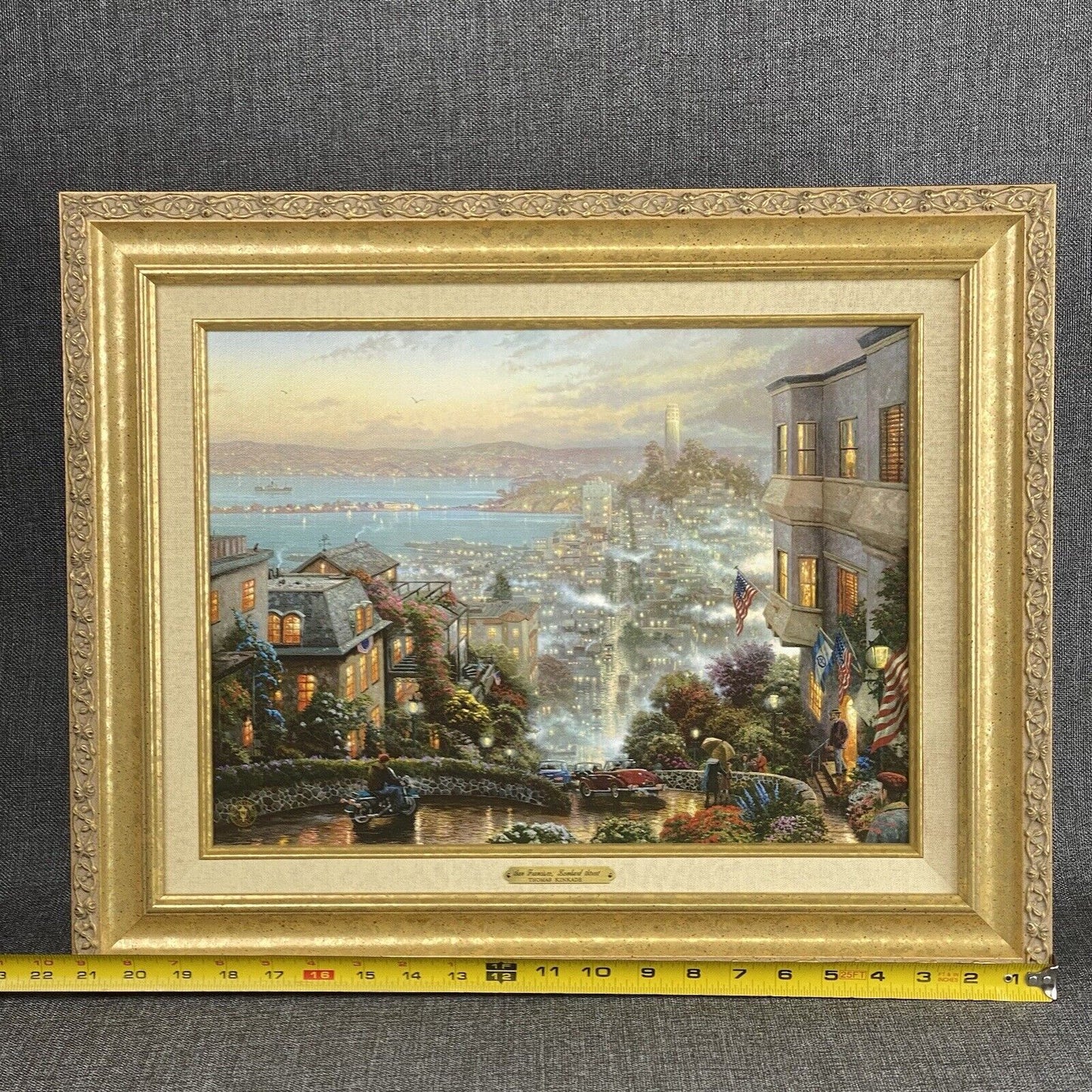 Thomas Kinkade San Francisco, Lombard Street Classic Collection  with CoA 21x17