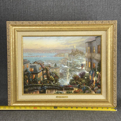 Thomas Kinkade San Francisco, Lombard Street Classic Collection  with CoA 21x17