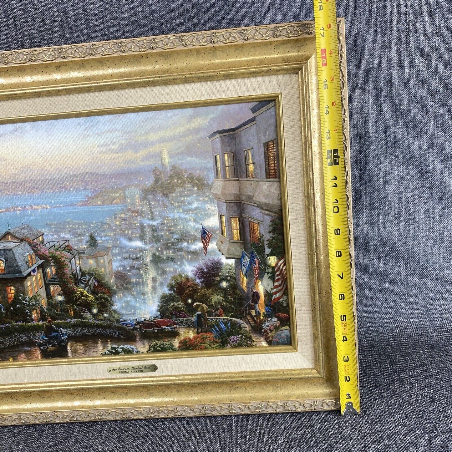 Thomas Kinkade San Francisco, Lombard Street Classic Collection  with CoA 21x17