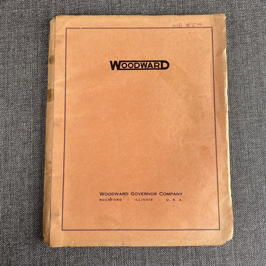 Vintage 1940's Original Woodward  Water Governor Company Machinery Catalog