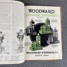 Vintage 1940's Original Woodward  Water Governor Company Machinery Catalog