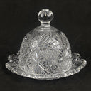 Vintage EAPG American Brilliant Period Cut Glass Crystal Butter Dish - Beautiful