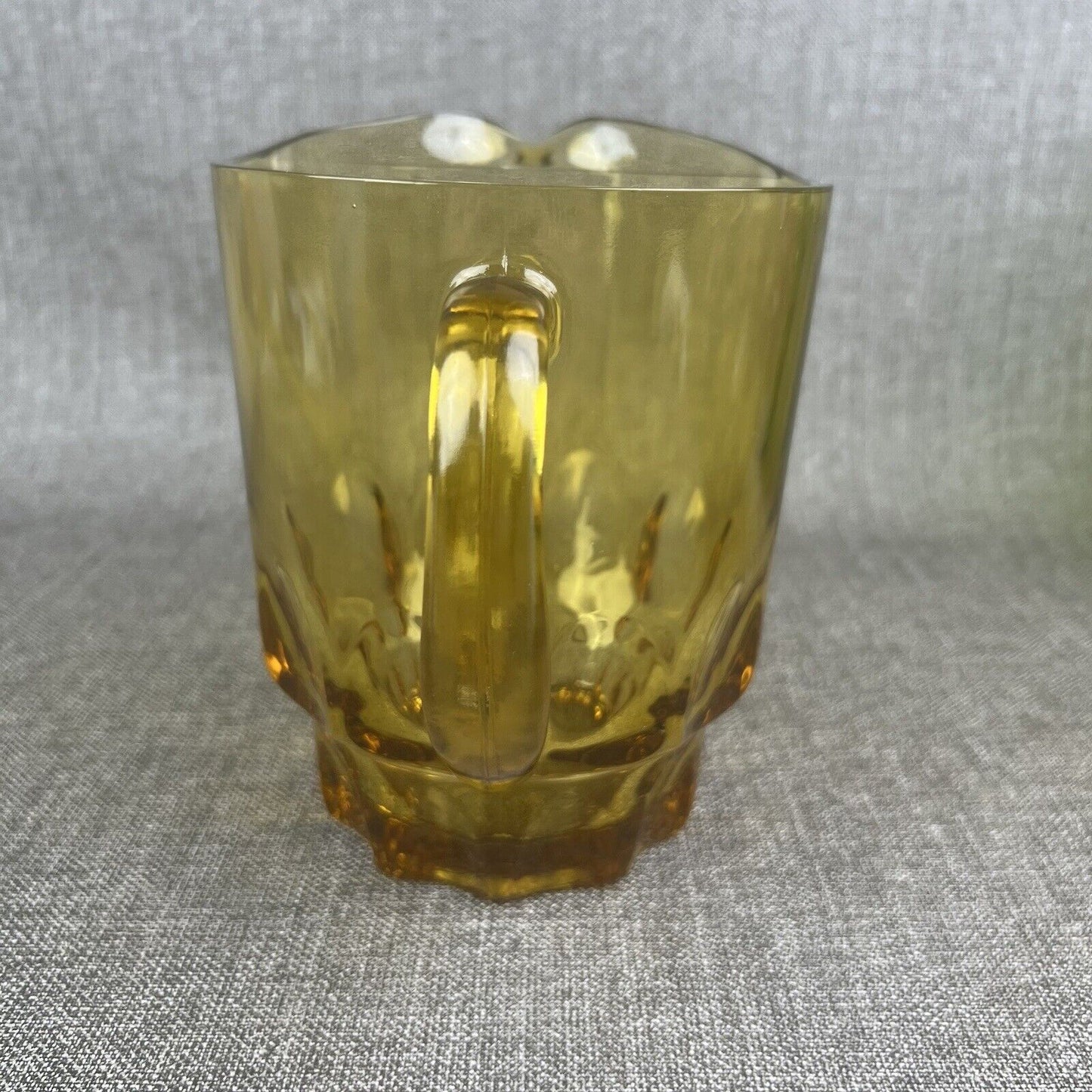 Vintage Amber Glass Pitcher (Bear Pitcher) 6  3/4" Tall