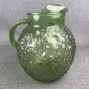 Vintage Mid- Century Glass Picture Avocado Green with Ice Lip