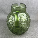 Vintage Mid- Century Glass Picture Avocado Green with Ice Lip