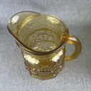 Vintage Anchor Hocking Rain Flower Amber Glass Pitcher