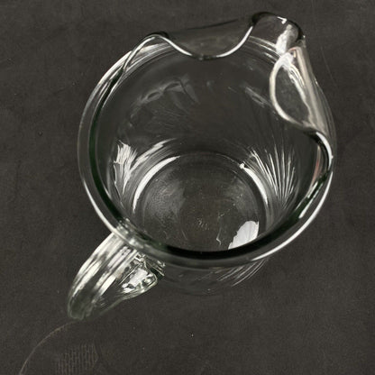 Vintage Glass Pitcher with Ice Lip