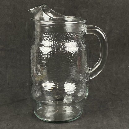 Vintage Libbey Clear Glass Pitcher with Ice Lip