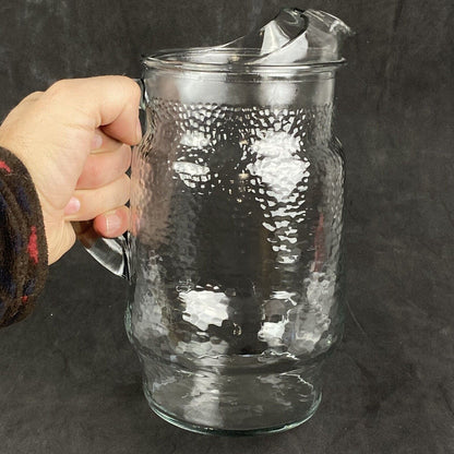 Vintage Libbey Clear Glass Pitcher with Ice Lip