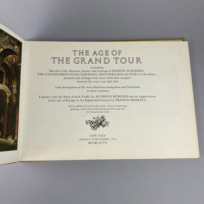 1967 The Age of the Grand Tour Book by Anthony Burgess