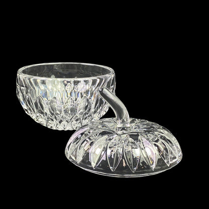 Apple Glass Crystal Container (Sugar) 5" Tall