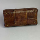 Handmade Lizard Skin / Snakeskin 6" Tall x 9" Long Handbang Purse w/ Brass Clasp