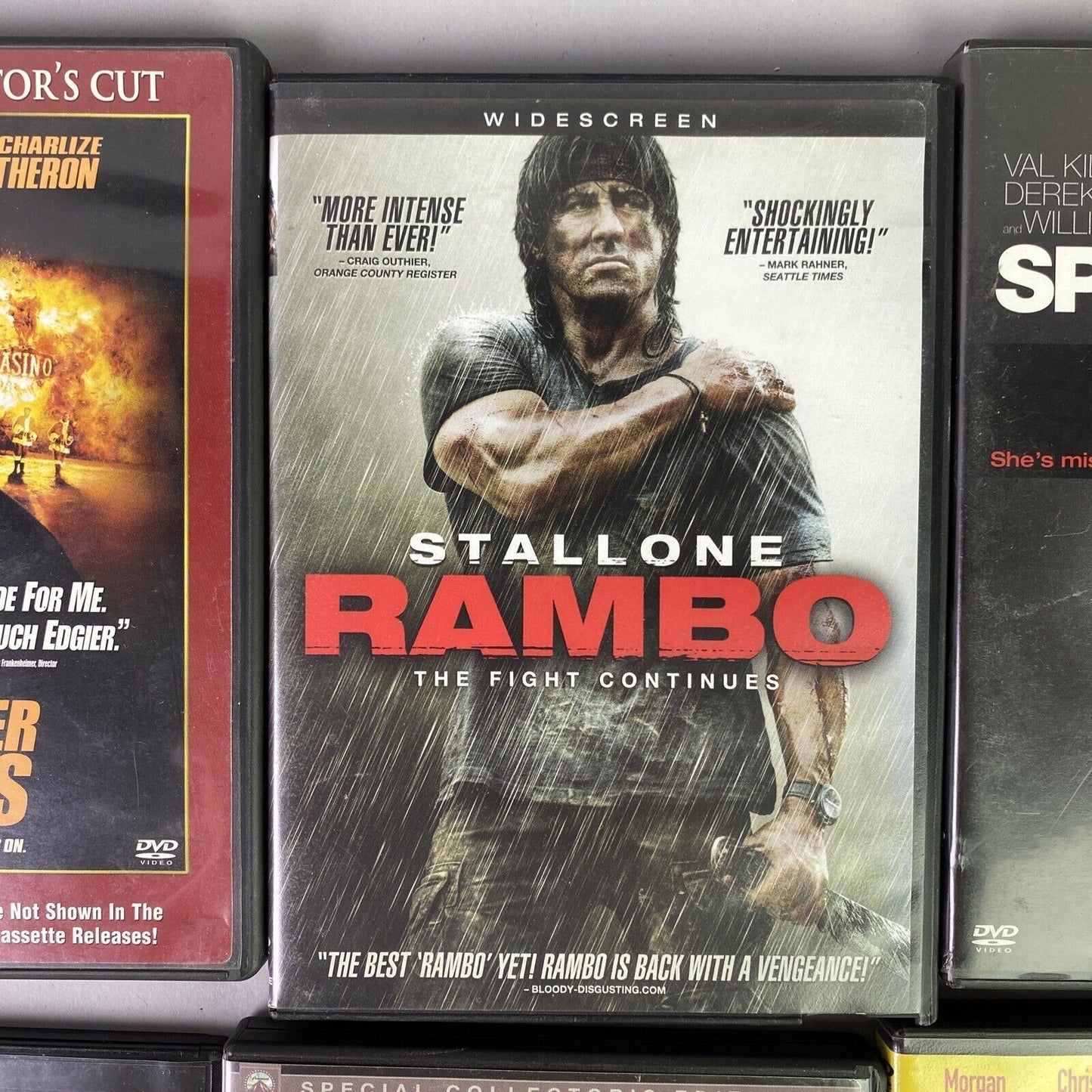 Lot of 9 DVD Action Movies, Rambo, Borne Supremacy, Home of the Brave etc...