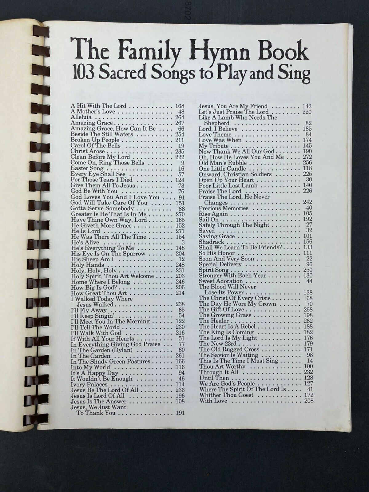 The Family Hymn book 103 Sacred Songs to Sing 1977