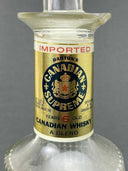 Barton's Canadian Supreme Blended Whiskey Decanter Bottle 10" tall