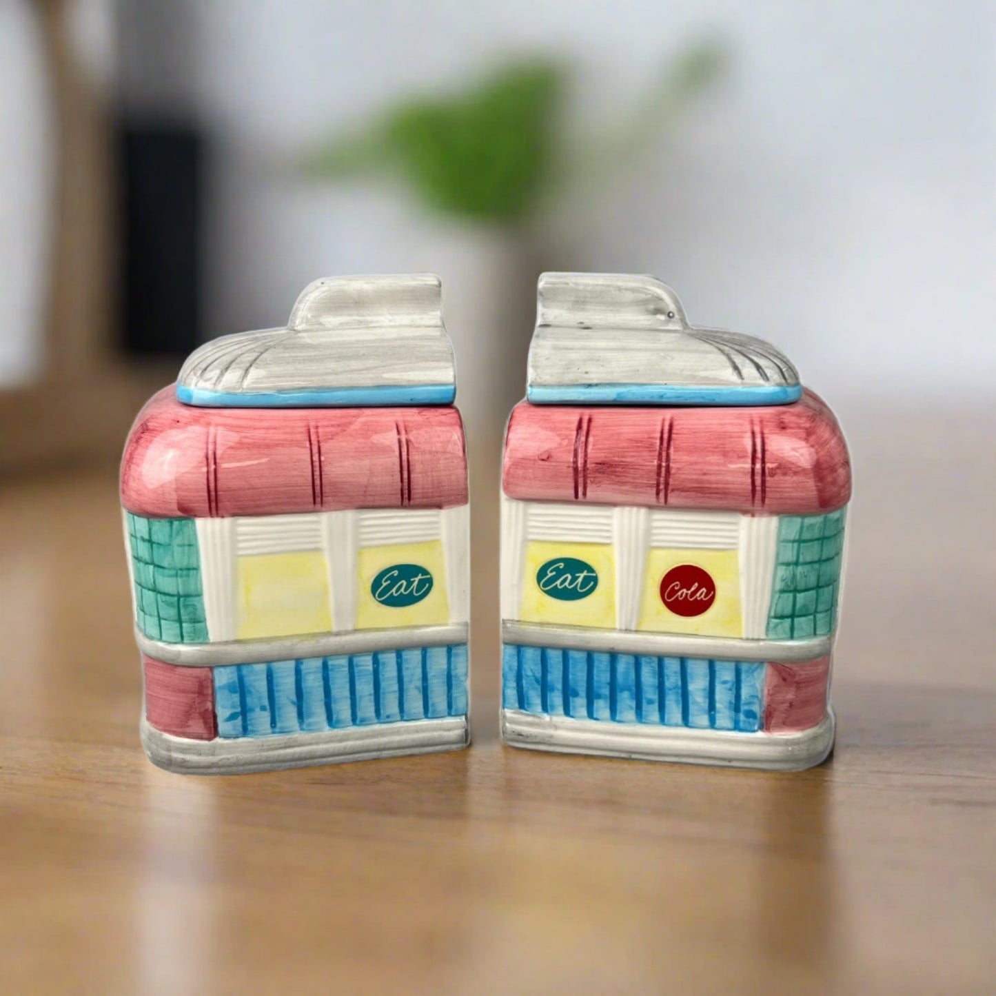 Hand Painted Diner Themed Retro Jars / Containers