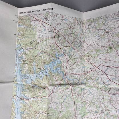 USGS Topographic Map 1980 Survey 30"x60" KT, TN Hopkinsville