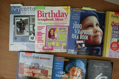 Lot of 7 Scrapbook Books and Magazines