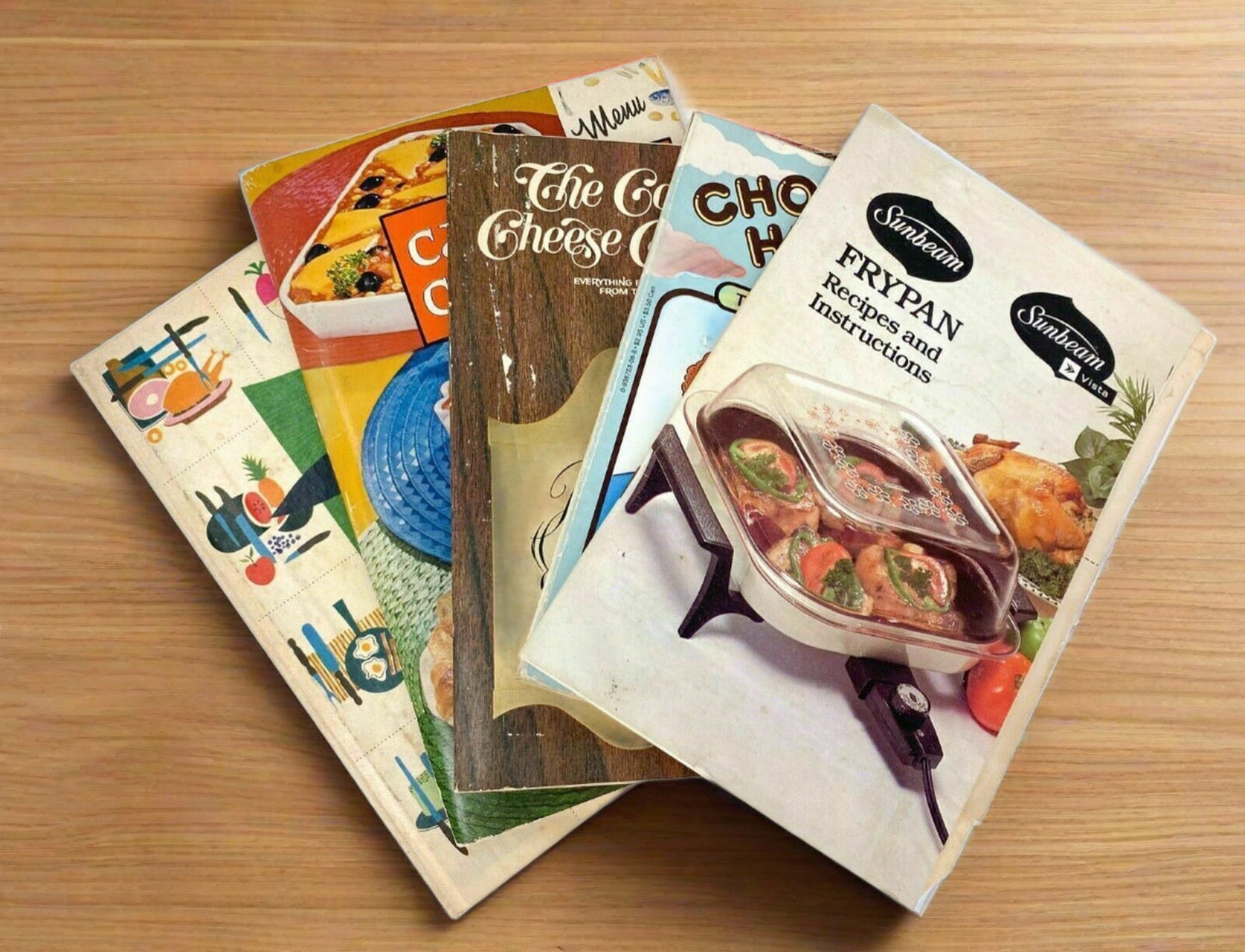 Lot Of 5 Vintage Cookbooks - 1960s -80s Mixed Cuisine- Dutch - Italian- Irish