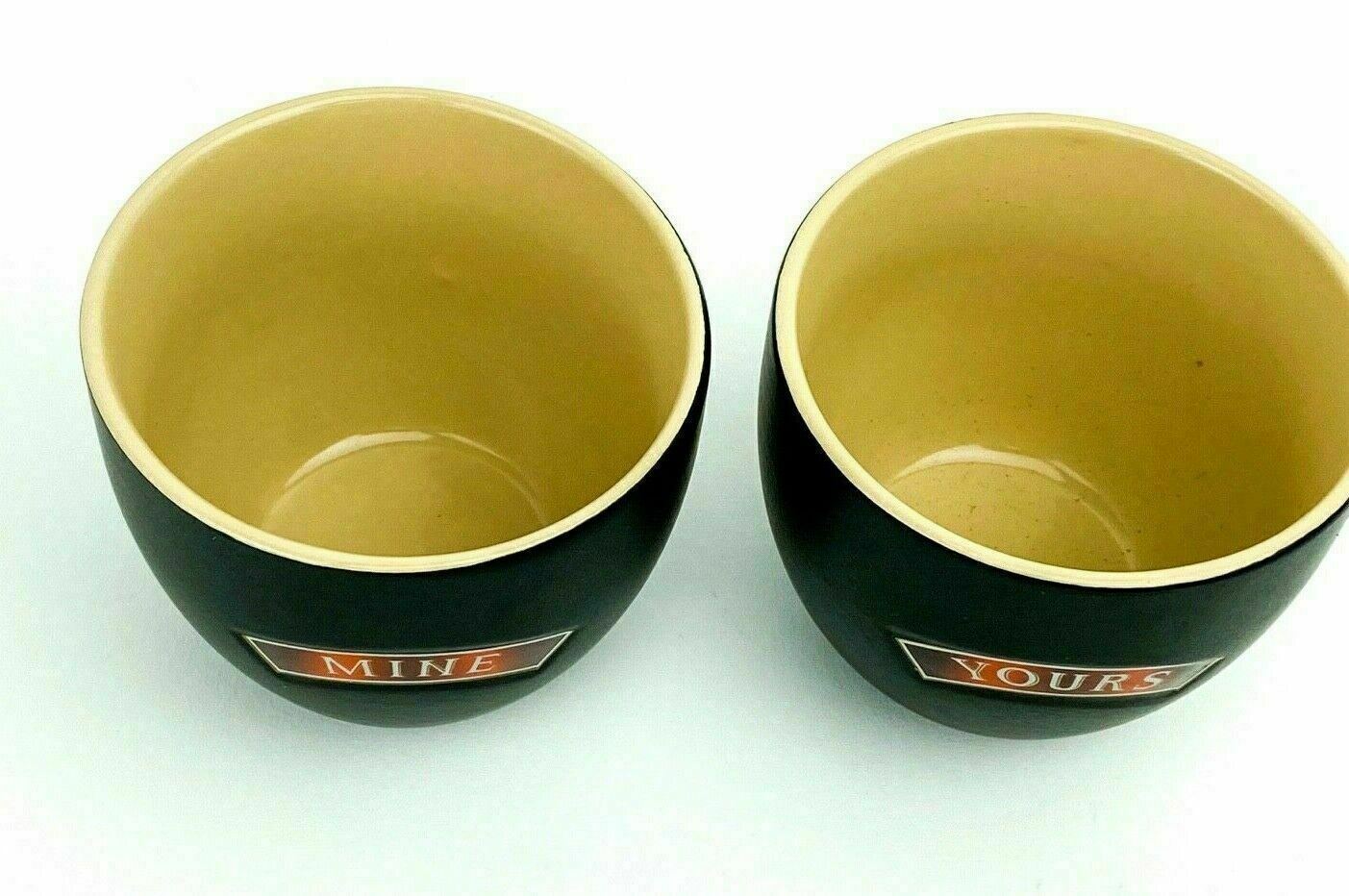 Baileys Irish Cream Yours and Mine Cups set of 2 Mugs / Bowls 8oz each