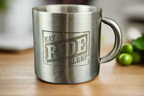 Eat Ride Sleep Biker Stainless Steel Camping Mug Cup