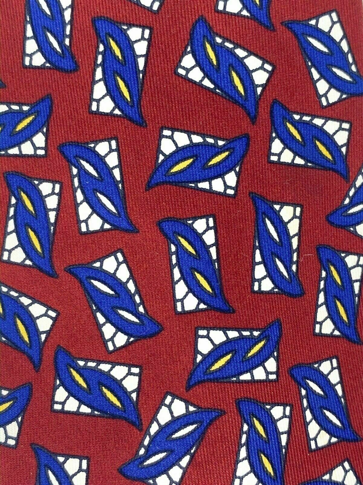 Robert Talbot Hand Sewn for Hannary Williams Tie Necktie Burgundy & Blue